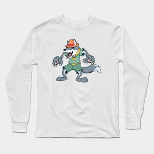 Cartoon wolf is scout Long Sleeve T-Shirt